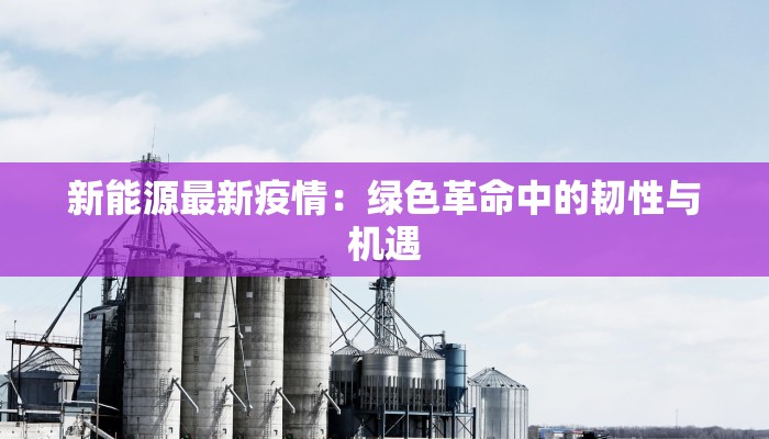 新能源最新疫情:绿色革命中的韧性与机遇 新能源最新疫情:绿色革命中的韧性与机遇